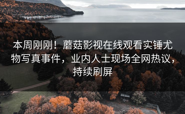 本周刚刚！蘑菇影视在线观看实锤尤物写真事件，业内人士现场全网热议，持续刷屏