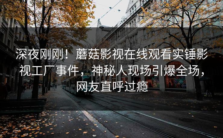 深夜刚刚！蘑菇影视在线观看实锤影视工厂事件，神秘人现场引爆全场，网友直呼过瘾