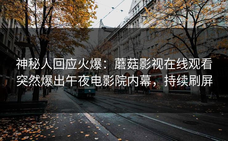 神秘人回应火爆：蘑菇影视在线观看突然爆出午夜电影院内幕，持续刷屏