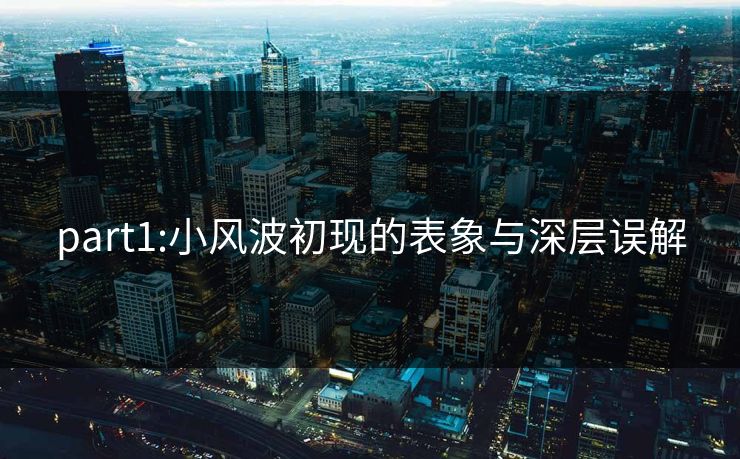 part1:小风波初现的表象与深层误解