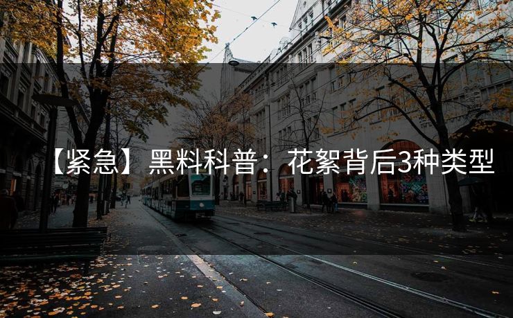 【紧急】黑料科普：花絮背后3种类型
